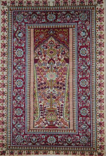 Silk and Wool pile Cotton Warp