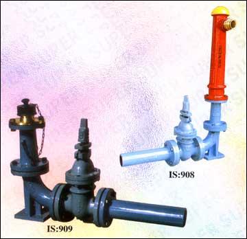 Cast Iron Fire Hydrant Stand Post & Underground Fire Hydrant Sluice Valve