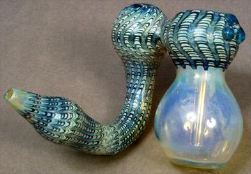 Glass Pipe - Borosilicate Glass, 4x2 Inches, Blue | Durable, Portable, Easy to Clean, Smooth Smoke