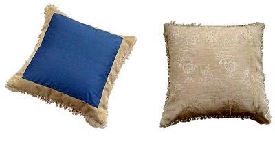 Blue Dupion with Creme Lace