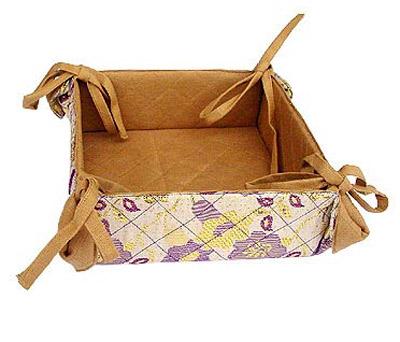 Silk Brocade Bag - Silk and Linen, 10x10x5 cm, Brown, 1L Capacity | Elegant Design, Durable, Lightweight, Linen String Closure