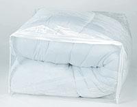 Zipped Storage Bag - 62x53x30cm, White | 3-Sided, Convenient Bedlinen, Blanket, Duvet Storage