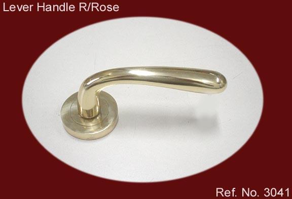 Lever Handle Round Rose 2"