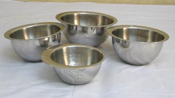 MEASURING BOWLS - Stainless Steel, Four Sizes | Durable, Easy to Clean, Precise Measurements, Stackable, Dishwasher Safe