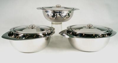 Utencil - Stainless Steel, Multiple Sizes, Polished Finish | Durable, Easy To Clean, Stackable, Microwave And Dishwasher Safe With Fitted Lids