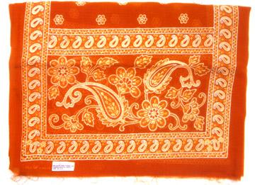 Polyester Rubber Pearl Zari Printed Stoles/Dupattas - Variable Dimensions Red Paisley | Soft Texture Vibrant Prints Luxurious Feel