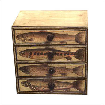 Wooden Cabinet with 4 Drawers