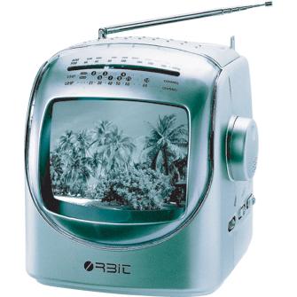 Or-005tv - 5.5" Helmet Shaped B/w Tv With Am/fm Radio