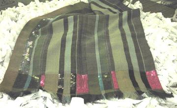 Designed Shawls - Wool Blend 70x180 cm Dark Brown | Soft Texture Unique Design Warm Stylish Lightweight Durable