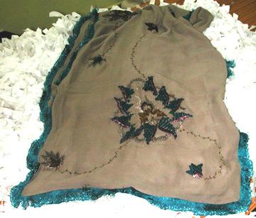 Designed Shawls - Silk Blend 70x180 cm Beige, Hand-Embroidered Jacquard, Soft Texture, Elegant Design