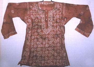 Chikan embroidered womens designer top