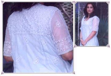 Net Stiched Chikan Salwar Kameez