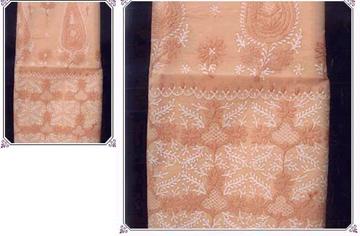 Chikan embroidery Saree
