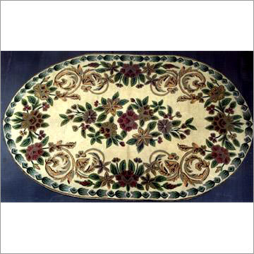 Rugs - Wool and Handloom Cotton Oval Off-White | Chani Stitch Handcrafted Decorative Durable Elegant Versatile