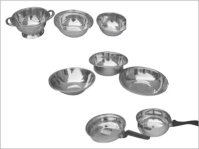 Colender,Curry Bowl,Deep Bow Smalll,Mixing Bowl,Deep Bowl Large,Shalow Bowl Fry Pan,Milk Pan