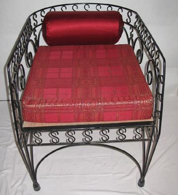 Sofa Chairs - Wrought Iron Powder Coated Black Variable Dimensions | Elegant Design Durable Frame Comfortable Seating