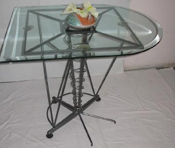 Dining Table for 4 Persons - Glass Metal, 36x24x30 Inches, Silver , Space-Saving Design, Stylish Appearance, Durable Material, Easy Assembly