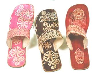 Footwear - Leather, Various Sizes, Multicolor | Embroidered, Comfortable, Stylish, Durable, Lightweight, Breathable Rubber Sole