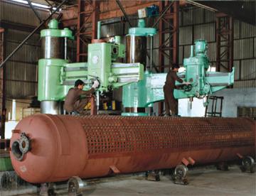 Boiler drum drilling