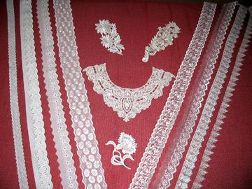 EMBROIDERED LACES,PATCHES,COLLERS