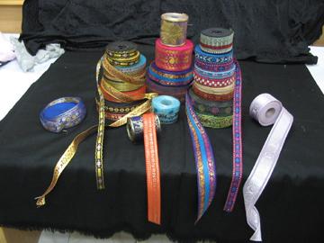 MULTICOLOR TAPES,SAREE BORDERS,TISSUE RIBBON