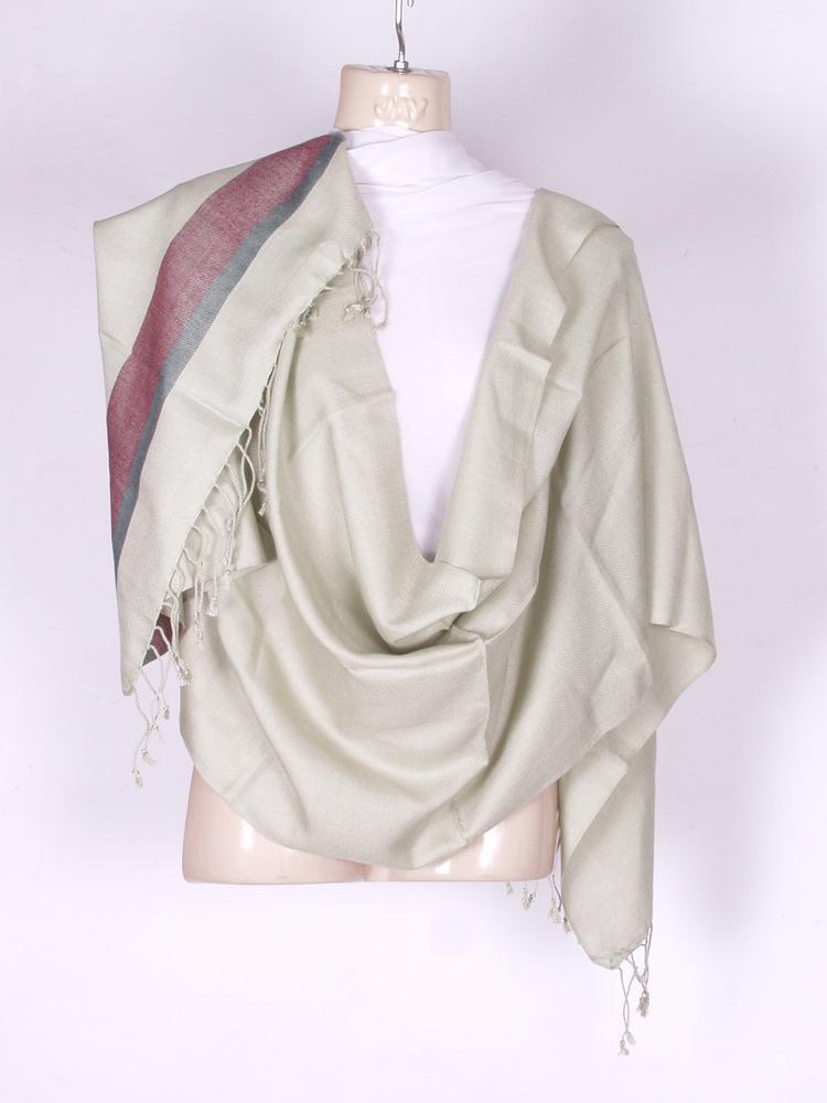 Stole - 100% Viscose Pashmina with self fringes