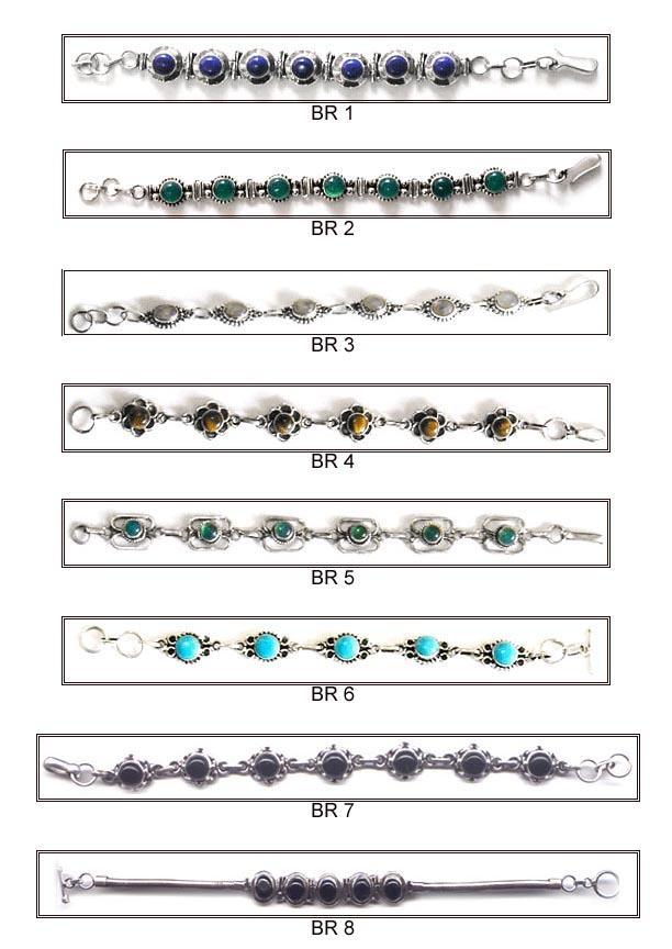 bracelets with cabs gem stones