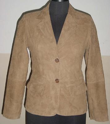 Ladies Fitted Blazer (Leather - Goat Suede)