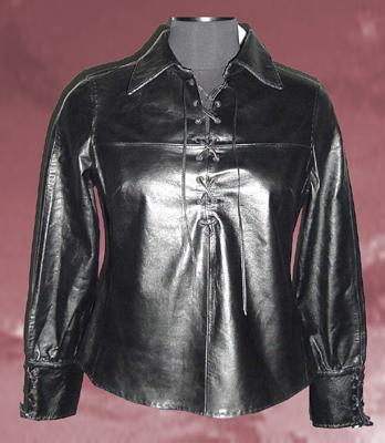 Ladies Shirt (Leather - Yemen Nappa)