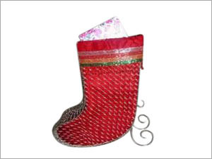 Iron/Velvet Christmas Stocking