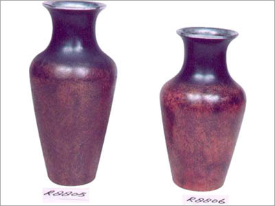 Aluminium Vases In Patina Finish