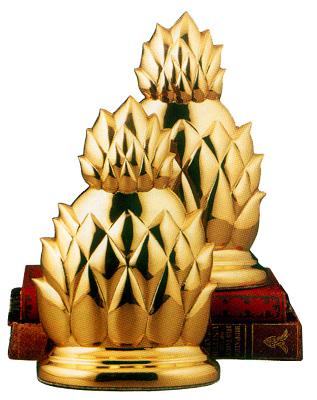 Brass Pineappale Bookends