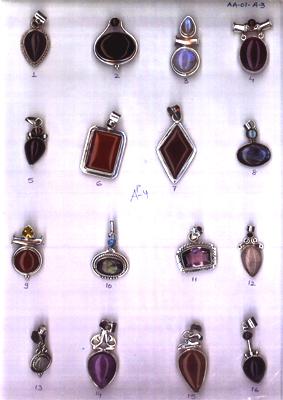 Pendants studded with Gem Stone