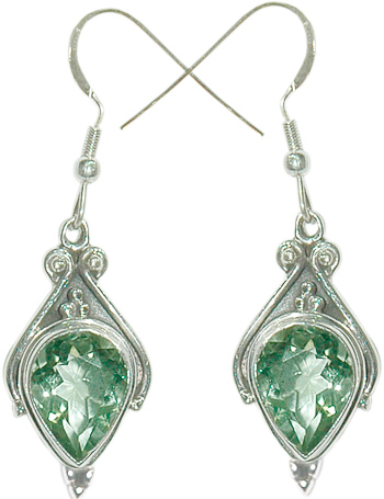 Green Amethyst Earrings