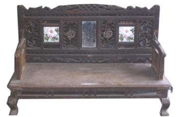 Old Wooden Carved Swing