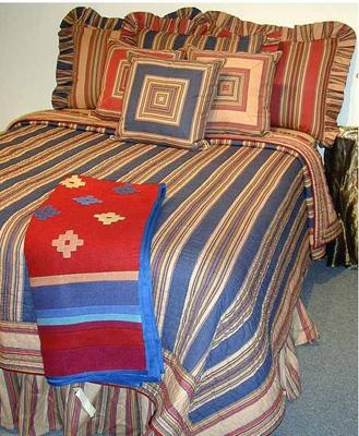 Awaning Stripe Quilt with Shams & Dec Pillows
