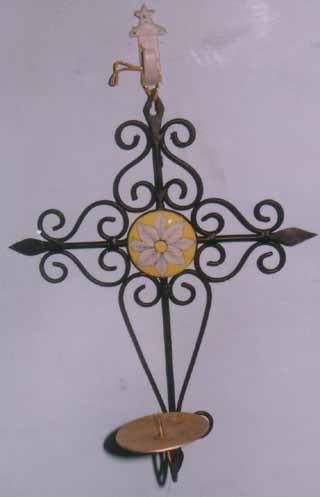 IRON CANDLE HOLDER