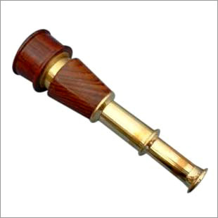 Wood Brass Sunshade Telescope