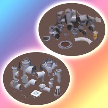 Injection mould PVC fittings, SWR fittings of rings & Pasting