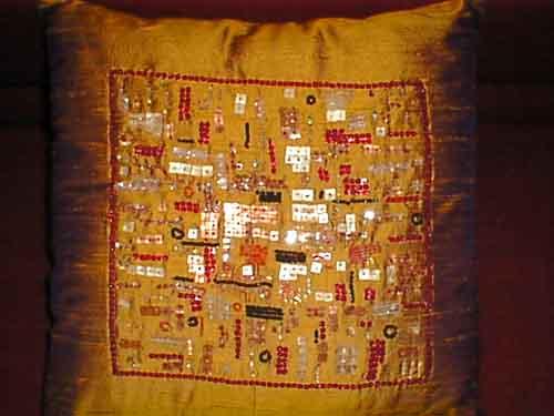 Square Sequence Work Cushion Cover
