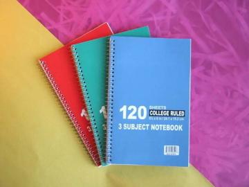 3 Subject Notebooks