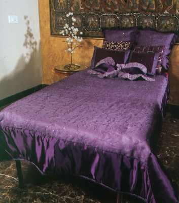 Puple Bedding With CushionPillowQuilt