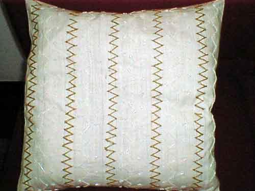 CUSHION OF PURE SILK FABRIC