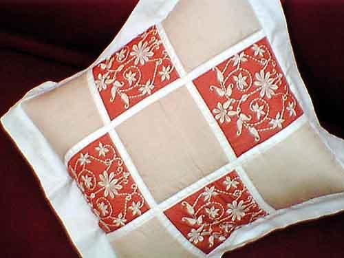 CUSHION OF Tassar silk ,Handloom Munga