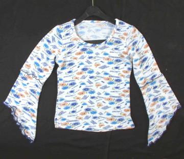 KNIT GARMENT - TOP- CRINKLED AND PRINTED