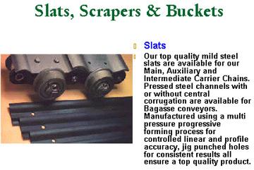Slats scrapers and Bucket