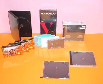 Audio Cassettes, Video Cassettes & CDs