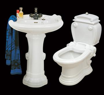 Wash Basin with Pedestal and Water Closet & Couple Suits