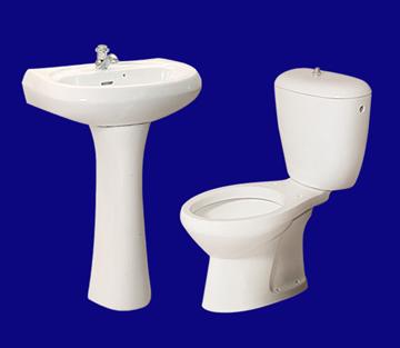 Wash Basin with Pedestal and Water Closet & Couple Suits