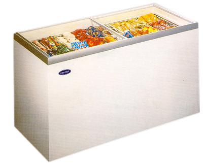 Display Freezer with sliding glass top